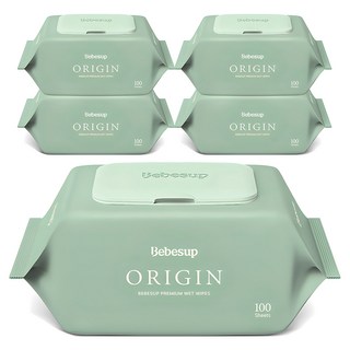 베베숲 오리진 물티슈 캡형, 50g, 100개입, 5개 베베숲물티슈