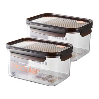 비스프리 모듈러 직사각 밀폐용기 세트, 2개, 1.5L(2p)