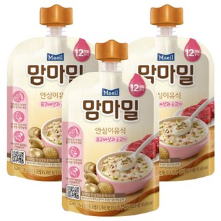 매일유업 맘마밀 안심이유식, 100g, 3개