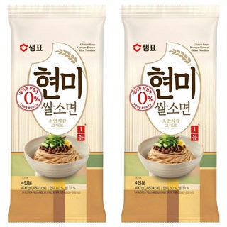 샘표국시 현미쌀소면, 400g, 2개