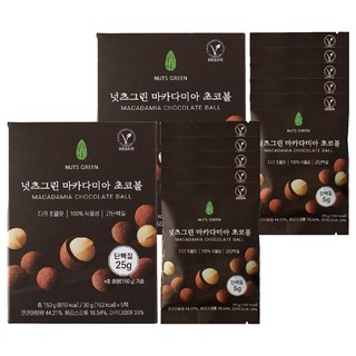 넛츠그린 마카다미아 초코볼, 150g, 2개