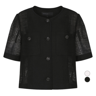 올리브데올리브 여성용 라운드넥 크롭 자켓