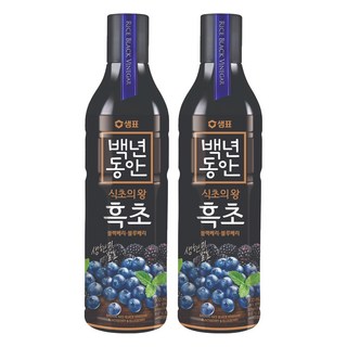 샘표 백년동안 현미발효 흑초 블랙블루베리, 900ml, 2개