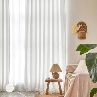 BEBE DECO 3層素色遮光窗簾 針型, 純白
