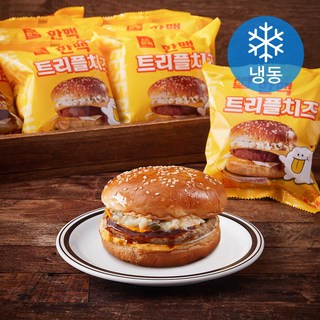한맥 트리플치즈 햄버거 (냉동), 155g, 1개입, 10개 대표 이미지 - 편의점 햄버거 추천