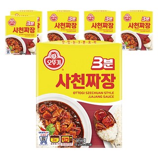 오뚜기3분 사천짜장, 200g, 6개