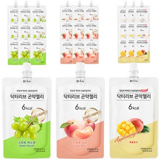 닥터리브 곤약젤리 스위트 머스켓 10p + 피치 10p + 애플망고 10p 세트, 150g, 1세트