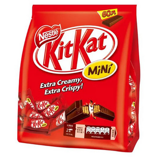 Nestle 雀巢 KitKat 奇巧 迷你威化巧克力 家庭號 60條, Extra Creamy Extra Crispy!, 16.7g, 1包