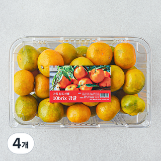 가족 당도선별 10brix 감귤, 1.2kg(꼬마과), 4개