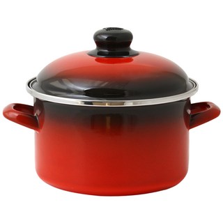 ELO 인덕션 쿡포트 깊은형 법랑 양수냄비, 20cm, 빨강, 1개
