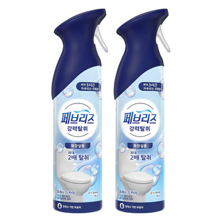 페브리즈 에어 화장실용 강력 탈취제 프레시 스카이 본품, 165g, 2개