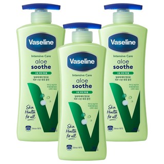 바세린 인텐시브 케어 알로에 수드 로션, 400ml, 3개