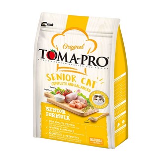 TOMA-PRO 優格 高齡貓高纖低脂配方乾飼料, 7kg裝, 添加茄紅素和維生素E，支持免疫系統，添加腸益菌和益菌生，促進消化健康, 雞肉 + 米, 7kg, 1袋