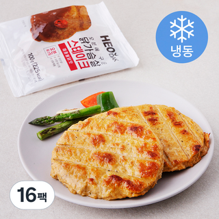 허닭 오븐에 구운 닭가슴살 스테이크 매콤불닭맛 (냉동), 100g, 1개입, 16개
