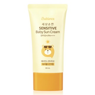 [비건라이프] 베비언스 유아용 센서티브 워셔블 선크림 SPF50+ PA++++, 80ml, 1개