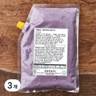 블루베리 크림치즈, 1kg, 1개입, 3개