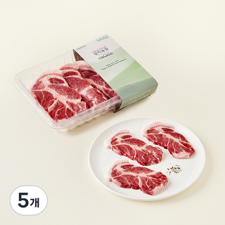 성지농장 동물복지 인증 한돈 목심 구이용 (냉장), 5개, 500g