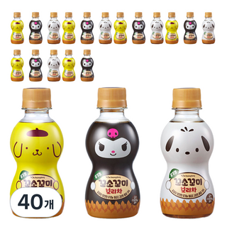 꼬소꼬미 유기농 보리차 랜덤발송, 200ml, 40개