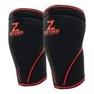 제로투히어로 네오프렌 헬스 보호대 7mm, 1세트, BLACK+RED