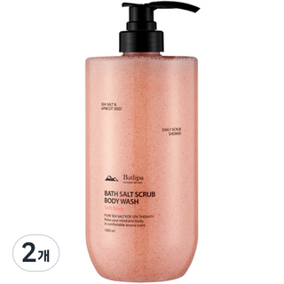 바스파 대용량 스크럽 바디워시 로지향, 1000ml, 2개