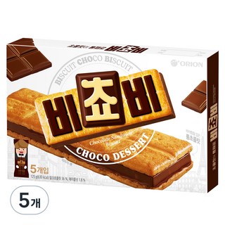 오리온 비쵸비 비스켓 5p, 125g, 5개 대표 이미지 - 초코과자 추천