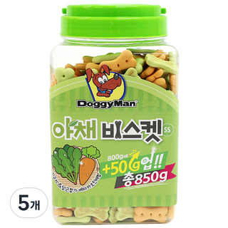도기맨 강아지 비스켓 SS, 야채맛, 850g, 5개