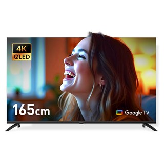프리즘코리아 4K UHD QLED 구글 5 AI DLG120Hz 스마트TV + 전동 스탠드, CP65G5Q, P220, 방문설치, 무타공 벽걸이형(추가비용발생), 163.8cm(65인치)