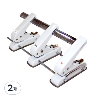 바이하츠 3공 원터치 조정레버 이동펀치 P-903, 혼합색상, 2개
