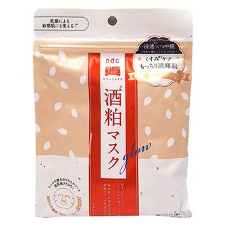 pdc 酒粕透肌面膜 Glow, 7片, 深層保濕透亮,打造水嫩美肌, 1包