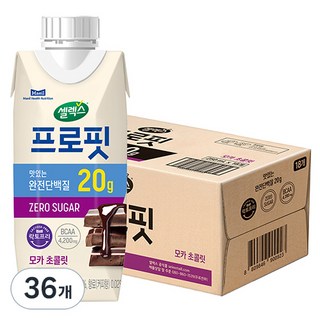 셀렉스 프로핏 완전단백질 드링크믹스 RTD 모카 초콜릿, 250ml, 36개