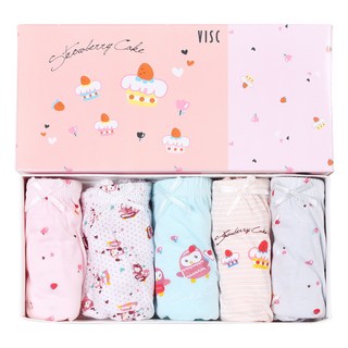 Kids Line 女童貓頭鷹印花三角內褲 5入