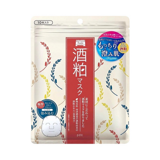 PDC 酒粕面膜, 10片入, 讓肌膚喝飽水 重現青春光彩, 輕輕鬆鬆補水 極致保養, 10片, 1包