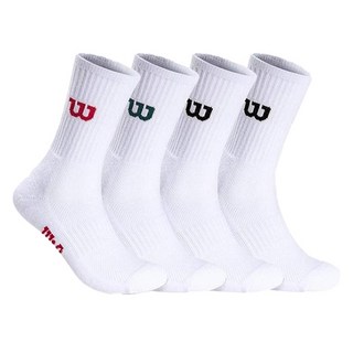 윌슨 남성용 스포츠 쿠션 칼라 로고포인트 크루삭스 4족