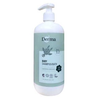 Derma 寶寶有機洗髮沐浴露, 0%香精, 無淚配方, 500ml, 1瓶