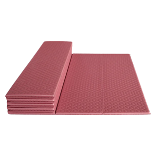 QMAT 方折疊瑜珈墊, 5mm, 櫻花粉, 5mm*60*180cm, 180 x 60 x 0.5cm, 1個