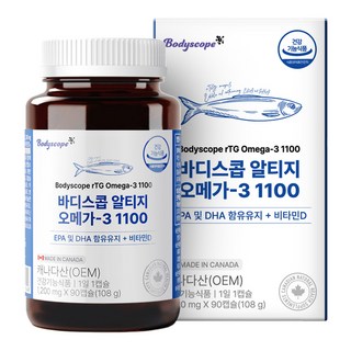 바디스콥 알티지 오메가 3 1100, 90정, 108g, 1개