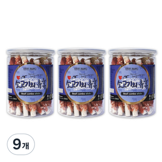 럭셔리발란스 강아지용 유혹 스틱간식 190g 소고기 9개