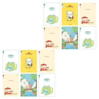 Morning Glory 小學生窄行日記本 6入組, 2組, 挖坑,撣灰,高空彈跳,林間漫步