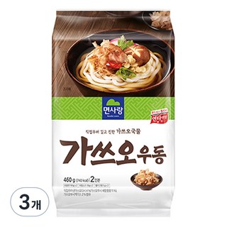 면사랑 가쓰오우동 2인, 3개, 460g