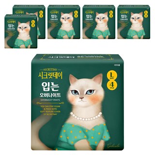 시크릿데이 입는 오버나이트 팬티형, 대형, 4개입, 6개