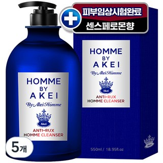 아케이 옴므 안티럭스 올인원 쿨링 남성청결제, 5개, 550ml