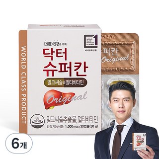 닥터슈퍼칸 에이치엘사이언스 밀크씨슬 멀티비타민 30g, 30정, 6개