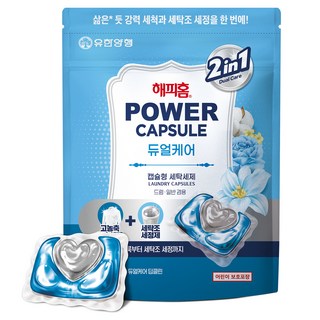 해피홈 듀얼케어 딥클린 파워캡슐 세제, 1개, 30개입