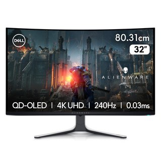 델 4K UHD 에일리언웨어 QD OLED 240Hz 0.03ms 커브드 게이밍 모니터