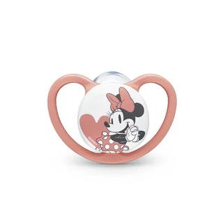 NUK 米奇超透氣矽膠安撫奶嘴2入Set, 迪士尼 Disney Baby, 0-6m, 顏色隨機, 1組
