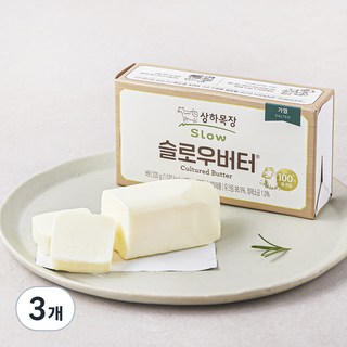 상하목장 슬로우 가염버터, 200g, 3개