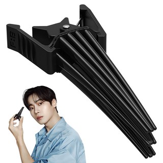 포뷰트 헤어 볼륨 핀처 앞머리 고정 집게핀 미용소품, 블랙, 1개
