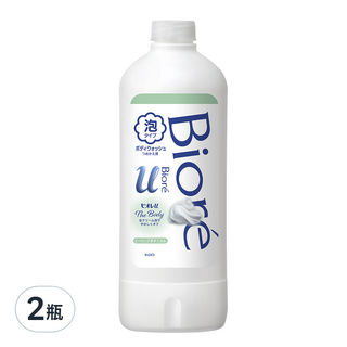Biore 蜜妮 高彈潤沐浴慕絲補充瓶 自然草本香, 450ml, 2瓶