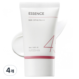 미샤 올 어라운드 세이프 블록 에센스 선크림 SPF45 PA+++, 50ml, 4개