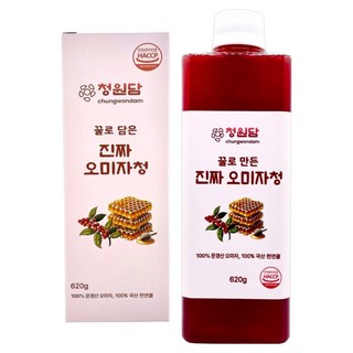 청원담 꿀로 만든 진짜 오미자청, 1개, 1개, 620ml